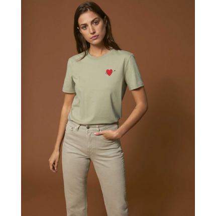 T-shirt sage mixte - Brodé "Travel lover"