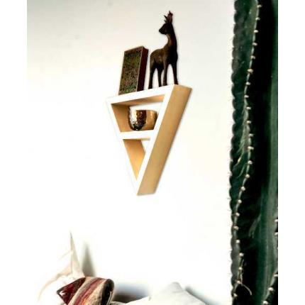 Etagère murale bohème en forme triangle