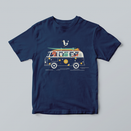 T-shirt enfant - Voyage en van / Bleu Marine