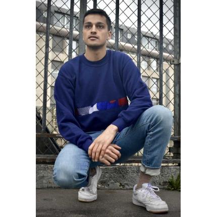 Sweat homme 100% coton bio Bleu, Blanc, Rouge