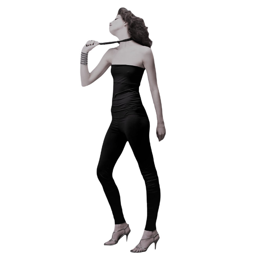 Combinaison-Leggings-Sarouel modulable noir - jersey viscose ou jersey enduit
