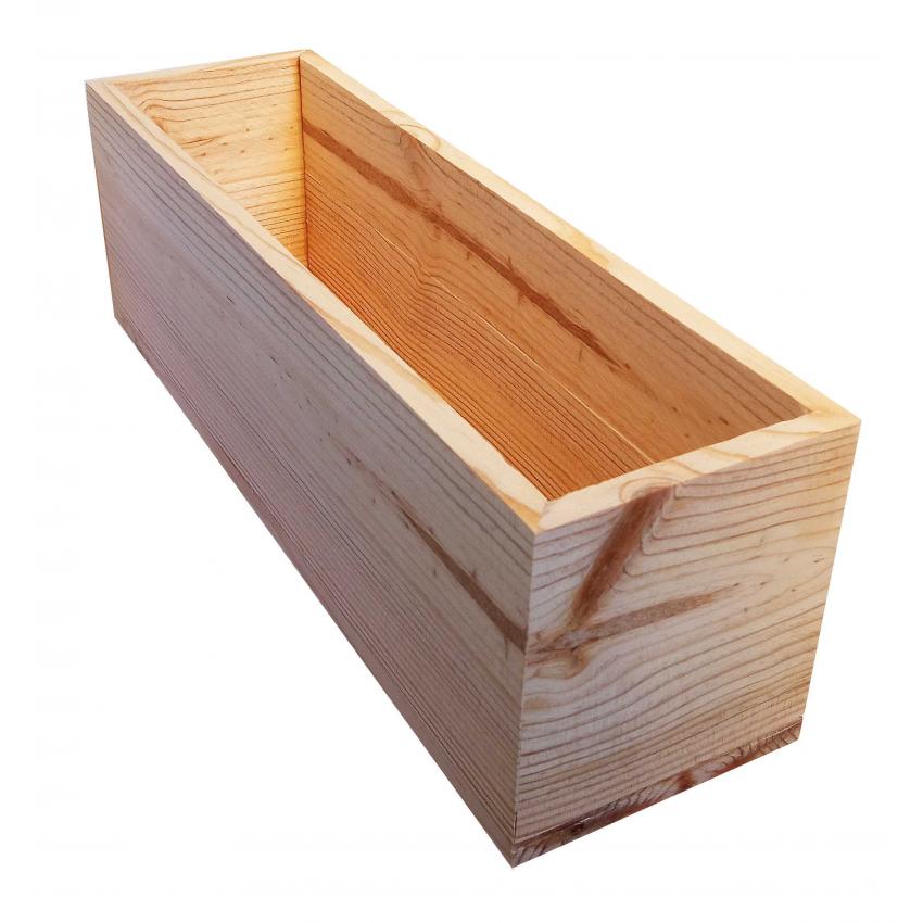 Boite de rangement en pin massif clair 30 x 10 x 9cm