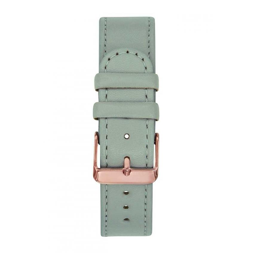 Bracelet façon cuir gris boucle dorée rose
