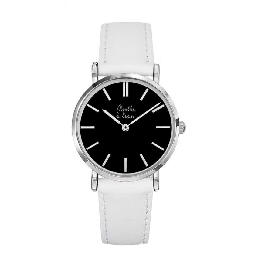 La Véritable cuir blanc fond noir