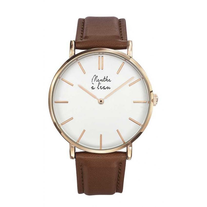 La Véritable cuir camel fond blanc H