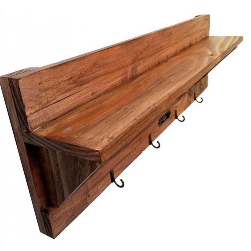 Etagère murale rustique foncée