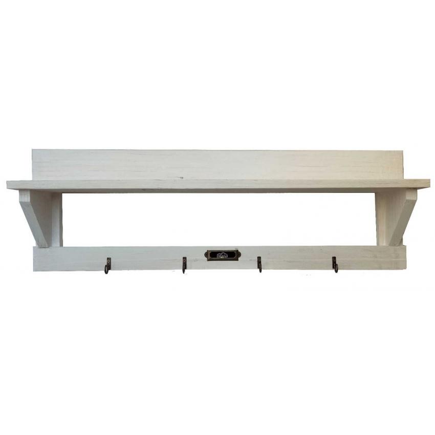 Etagère murale rustique blanc craie