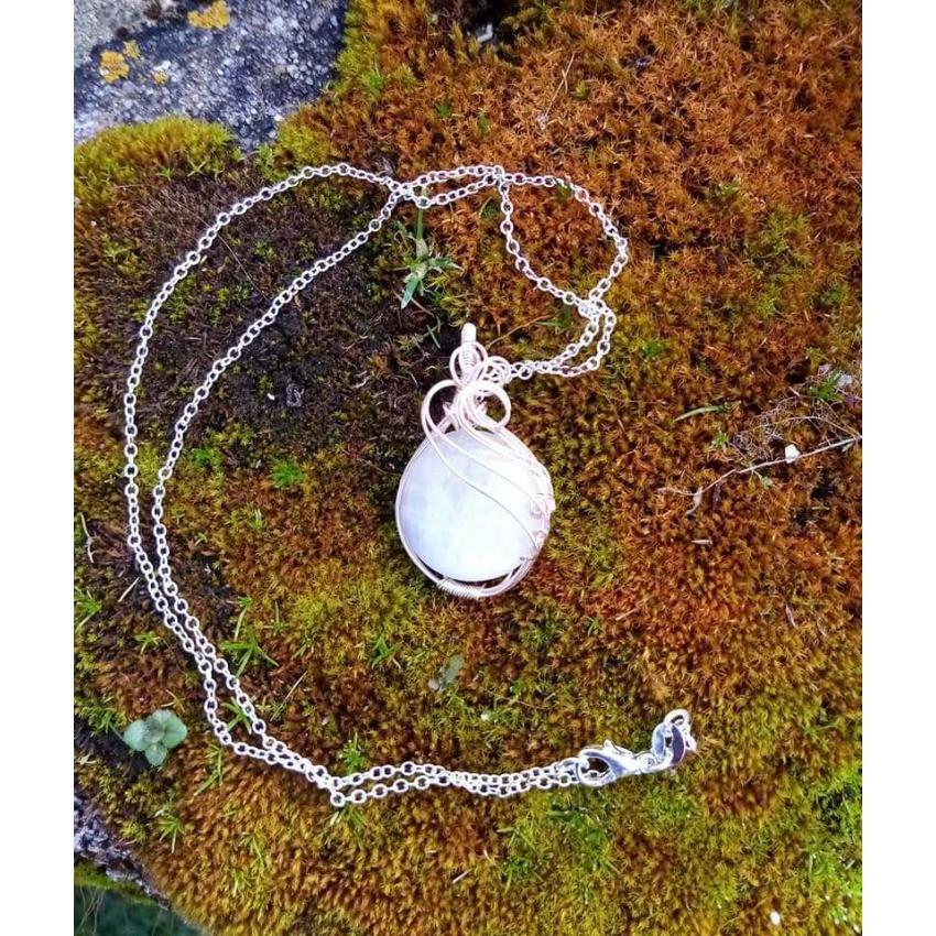 Pendentif Eliotë en pierre de lune