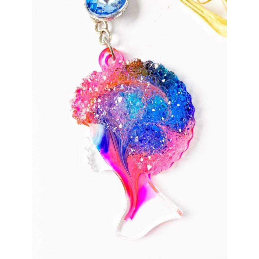 Porte clé ou bijoux de sac en résine