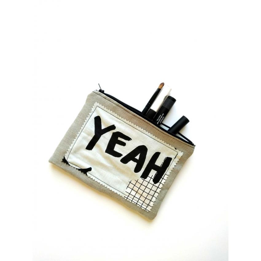 Pochette Lin et bleue - Yeah