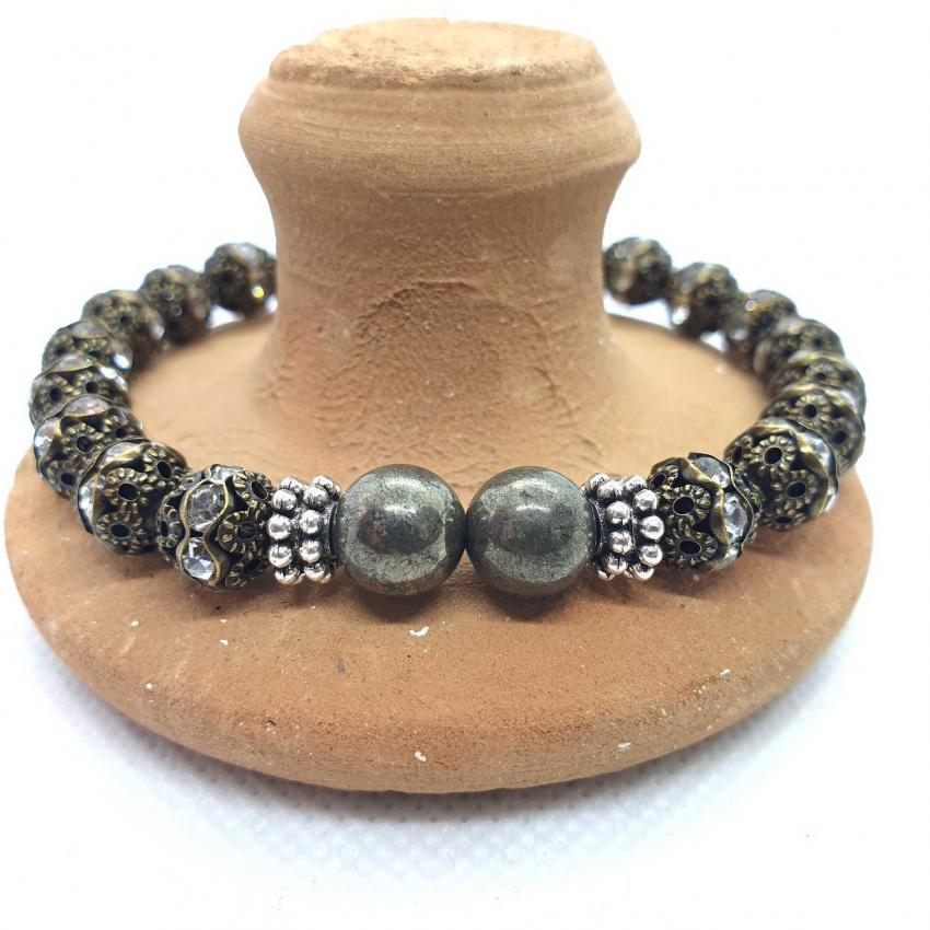 Bracelet en pyrite naturelle