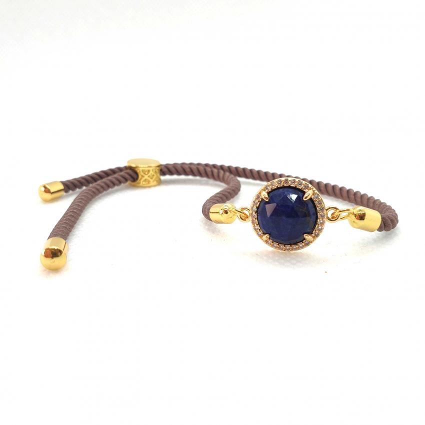 Bracelet en lapis lazuli naturel