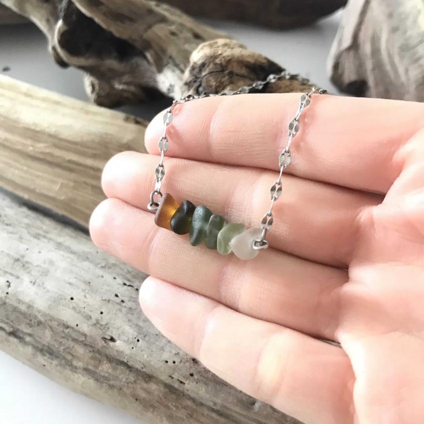 Collier Rivage dégradé Orange Vert #2