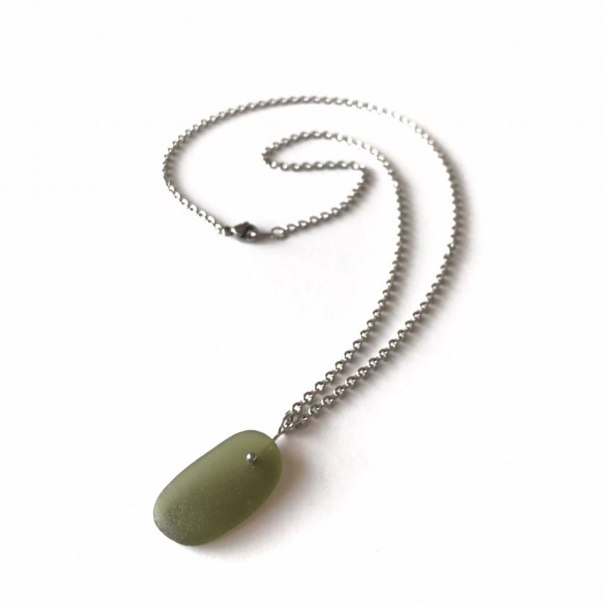 Pendentif Île Vert Olive