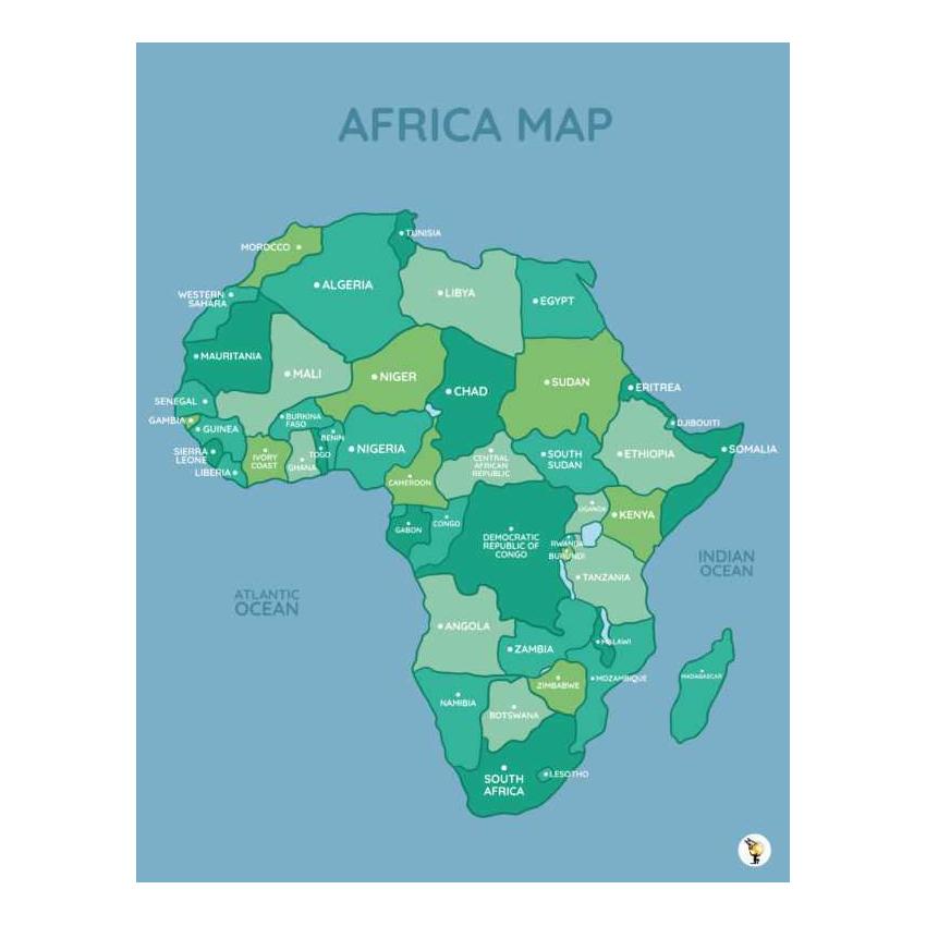 Carte de l'Afrique - Lana