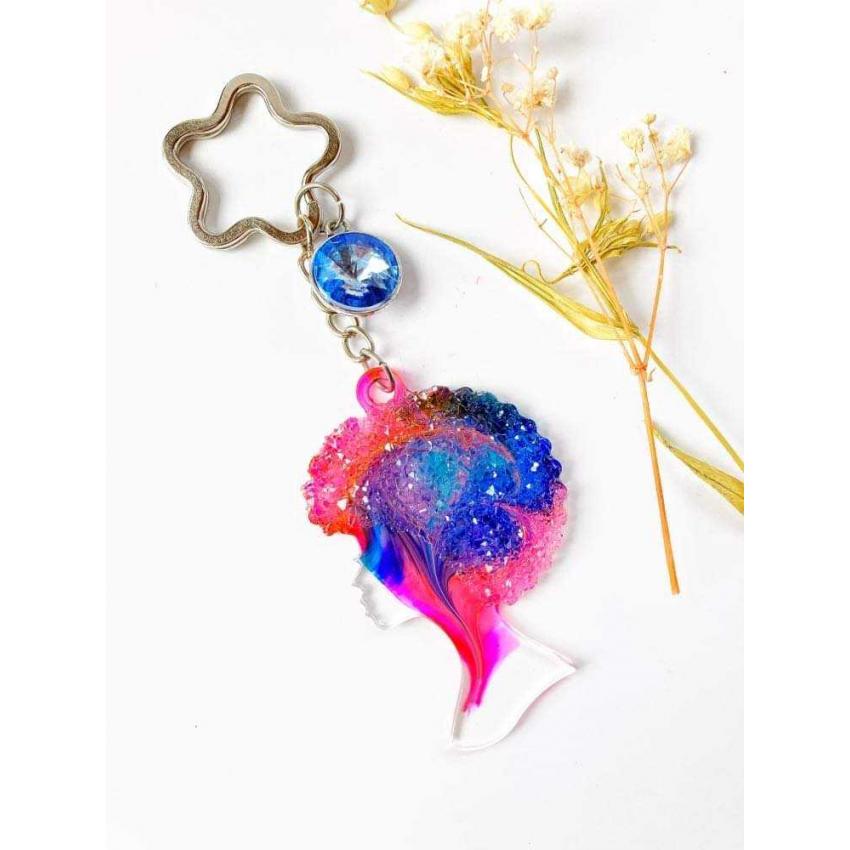 Porte clé ou bijoux de sac en résine