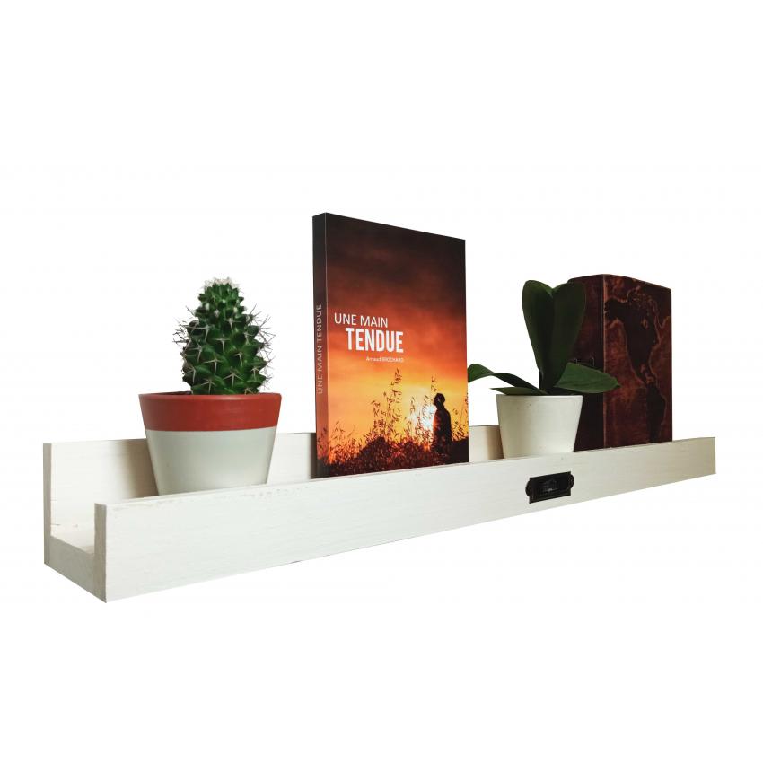 Etagère murale à livres - blanc mat