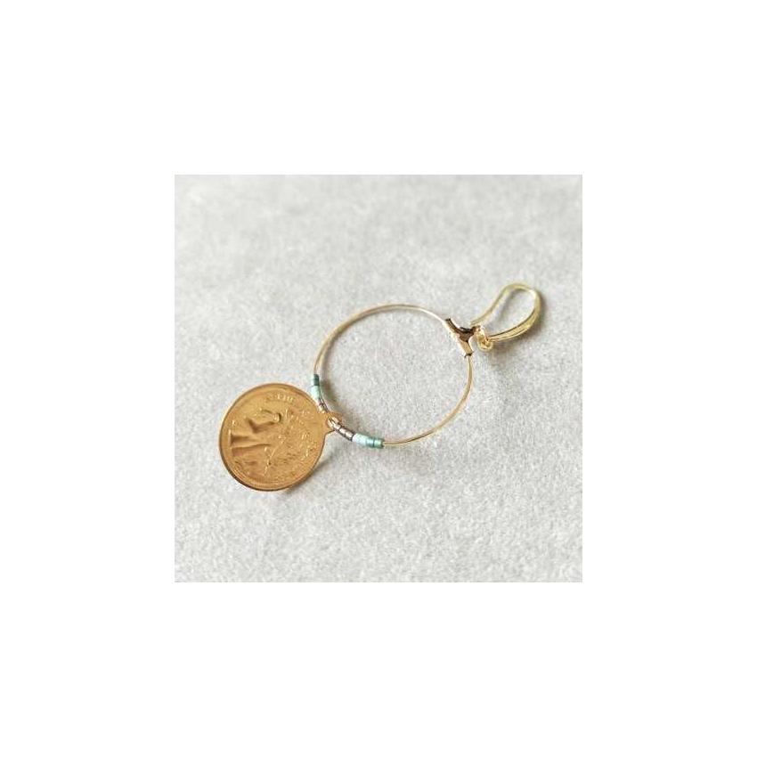 Boucles d'oreilles pièces d'or