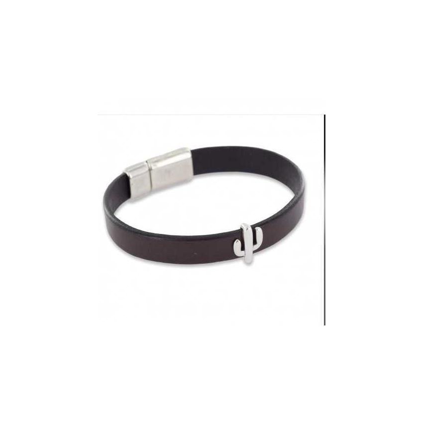 Bracelet cactus en cuir