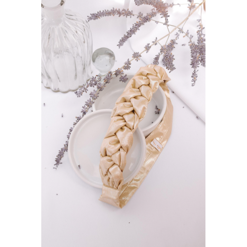 Headband tressé doré