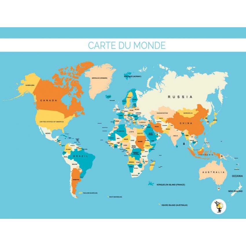 Carte du monde - Léna