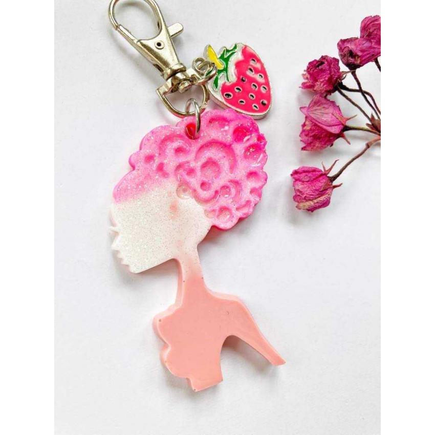 Porte clé ou bijoux de sac en résine