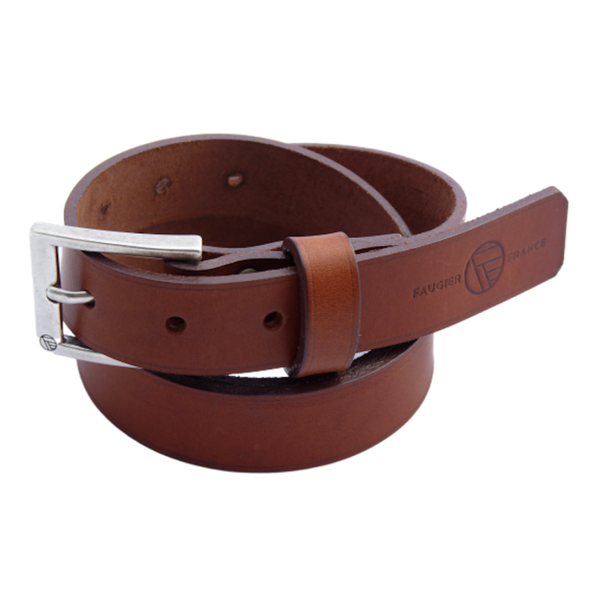 CEINTURE CUIR L'INDISPENSABLE 3CM MARRON