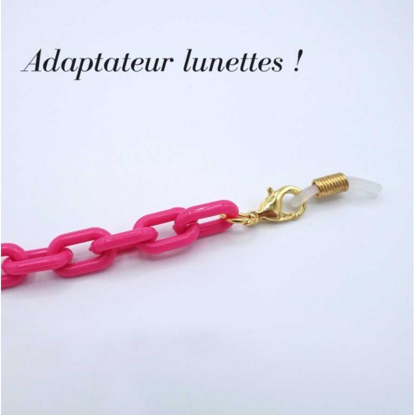 Chaîne de masque/lunettes Vanessa rose bubble gum