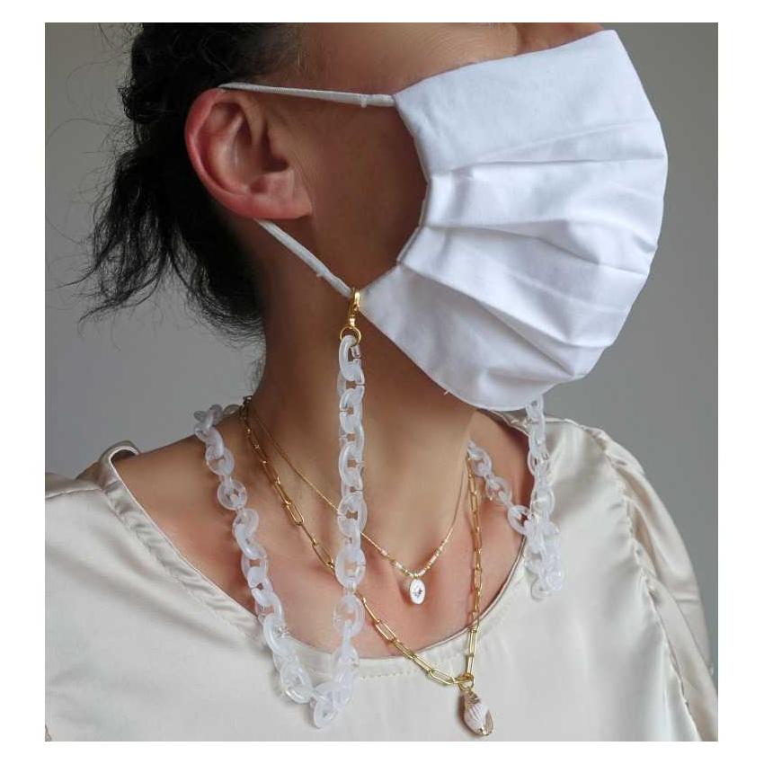 Chaîne de masque/lunettes Vanessa transparente