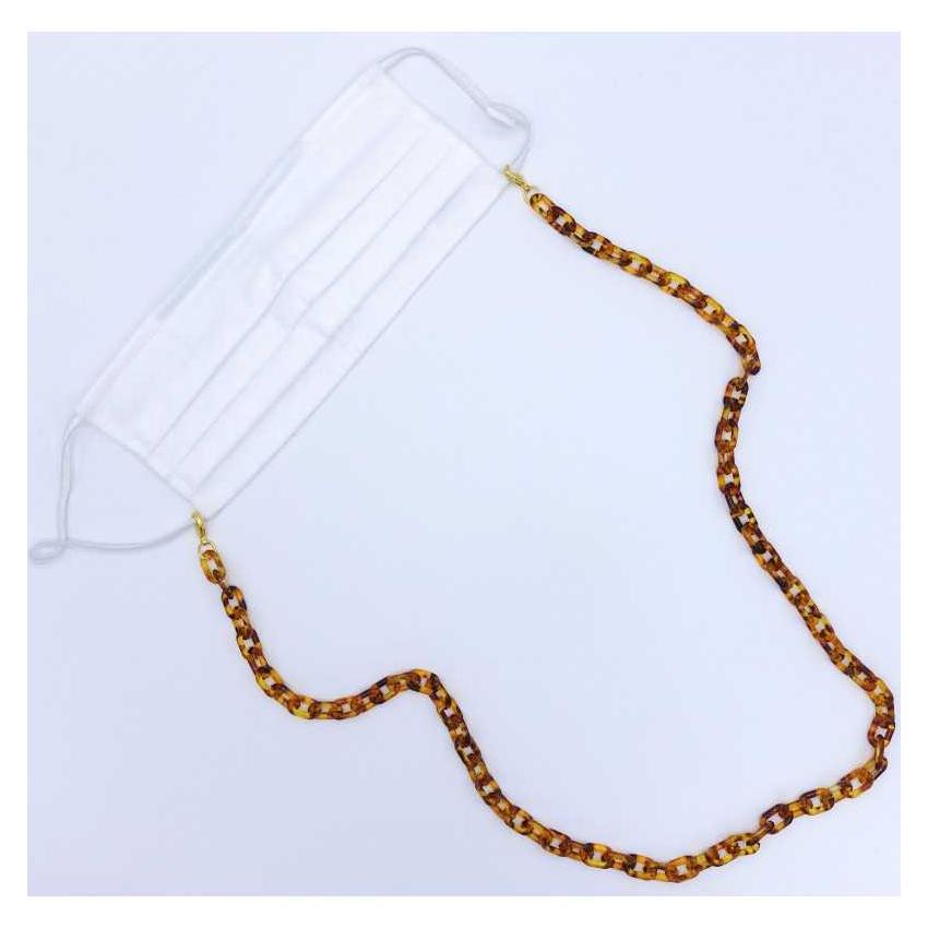 Chaîne de masque/lunettes Vanessa imprimé léopard