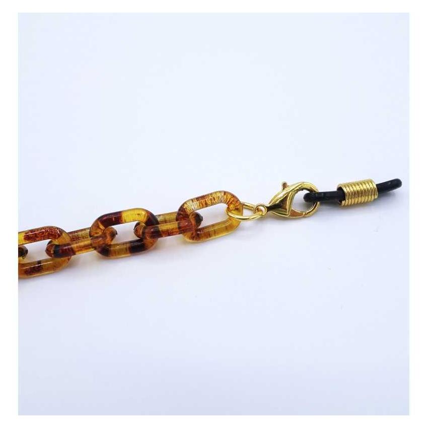 Chaîne de masque/lunettes Vanessa imprimé léopard