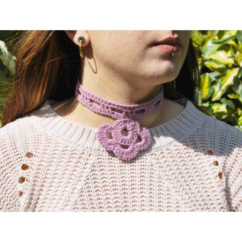 Collier Ras-de-Cou Janis Mauve