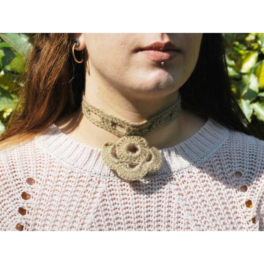 Collier Ras-de-Cou Janis Marron