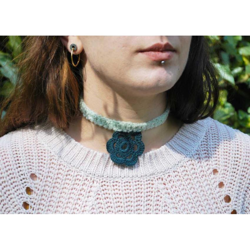 Collier Ras-de-Cou Patty Vert clair et vert foncé