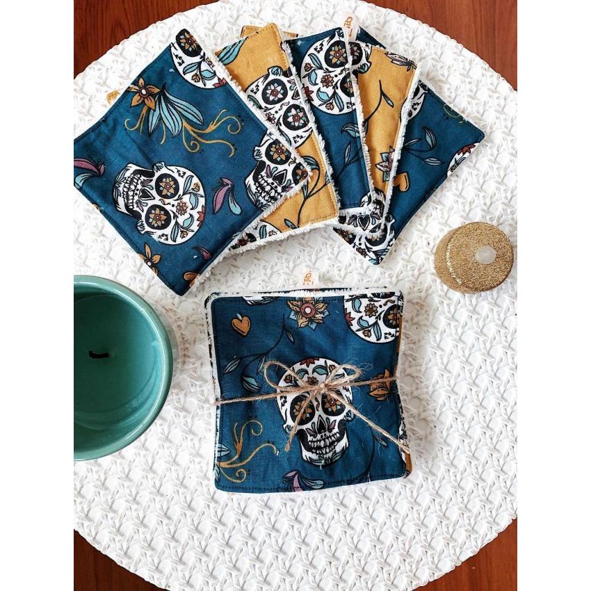 Cotons démaquillants tête de mort