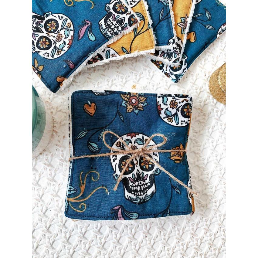 Cotons démaquillants tête de mort