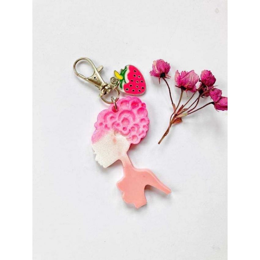 Porte clé ou bijoux de sac en résine