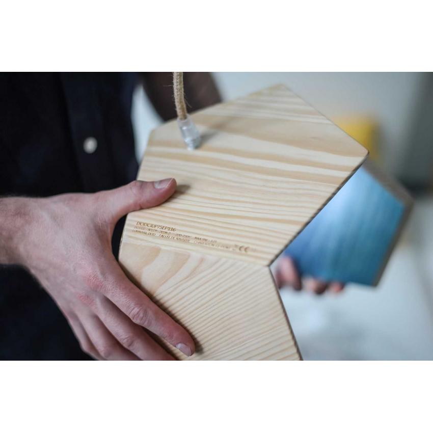 Suspension en bois nature - huile de lin