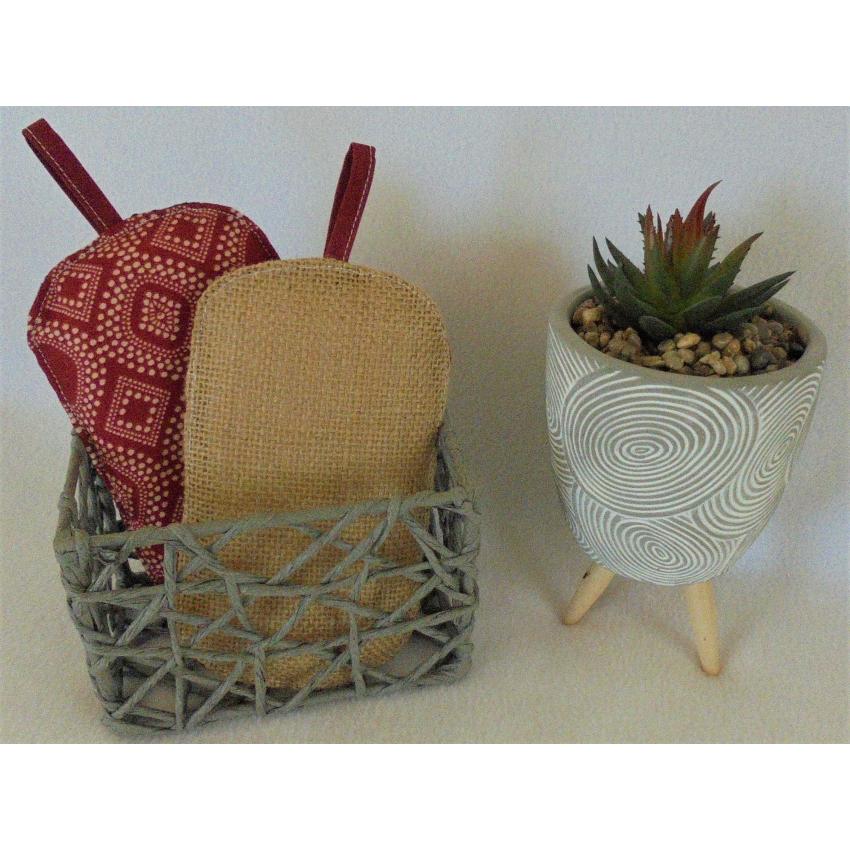 Lot de 2 éponges lavables rouge Oriental