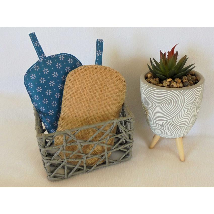 Lot de 2 éponges lavables fleurs mauves