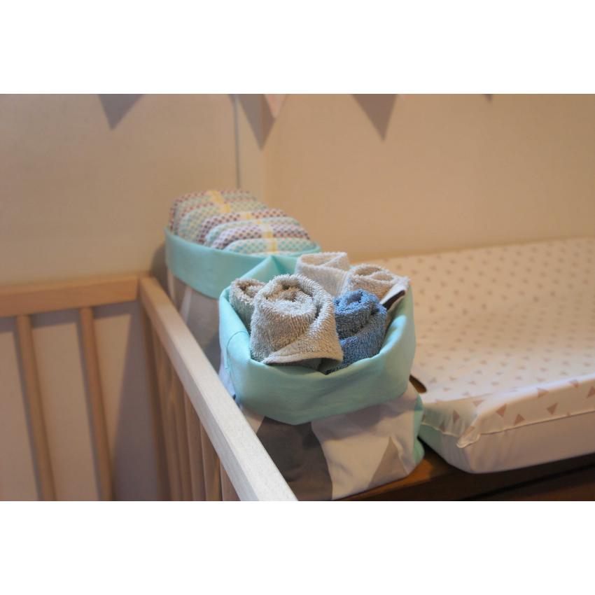 Panier de rangement réversible bleu Panier de rangement réversible bleu