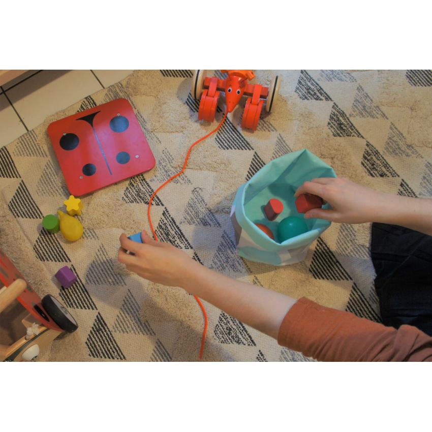 Panier de rangement réversible bleu Panier de rangement réversible bleu