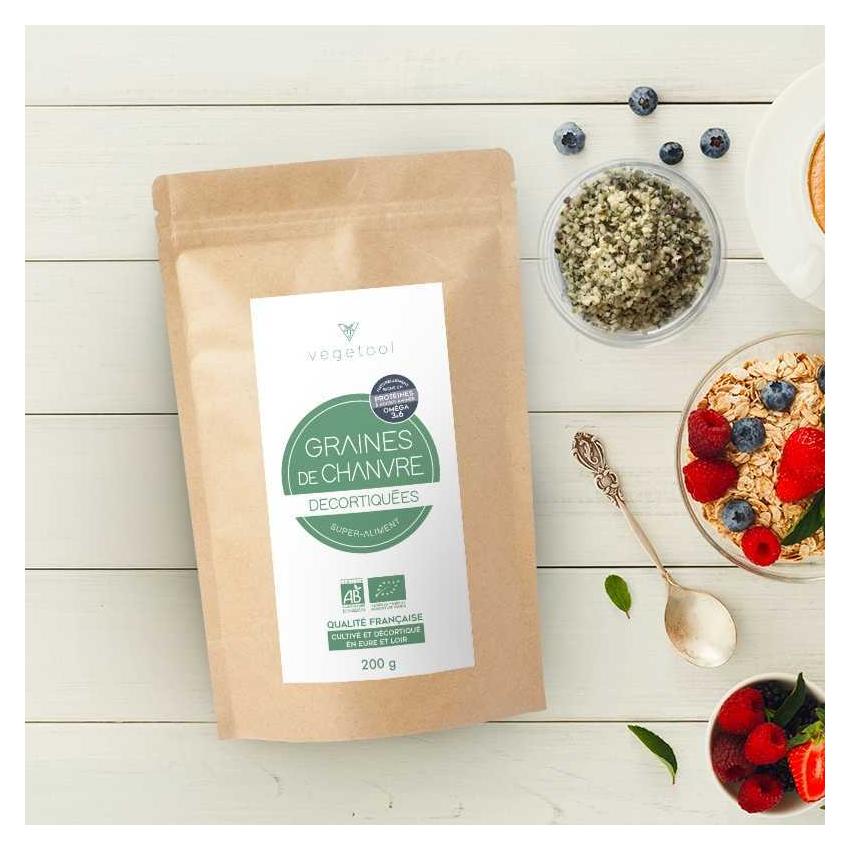 Graines de Chanvre décortiquées biologiques - 200 g