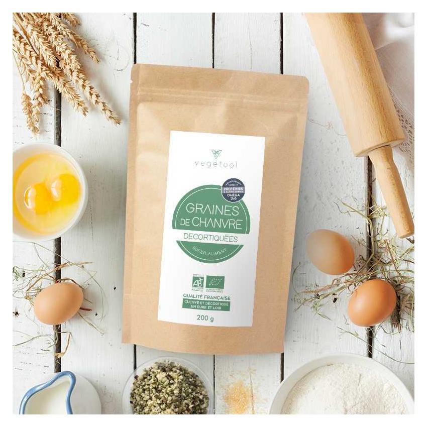 Graines de Chanvre décortiquées biologiques - 200 g