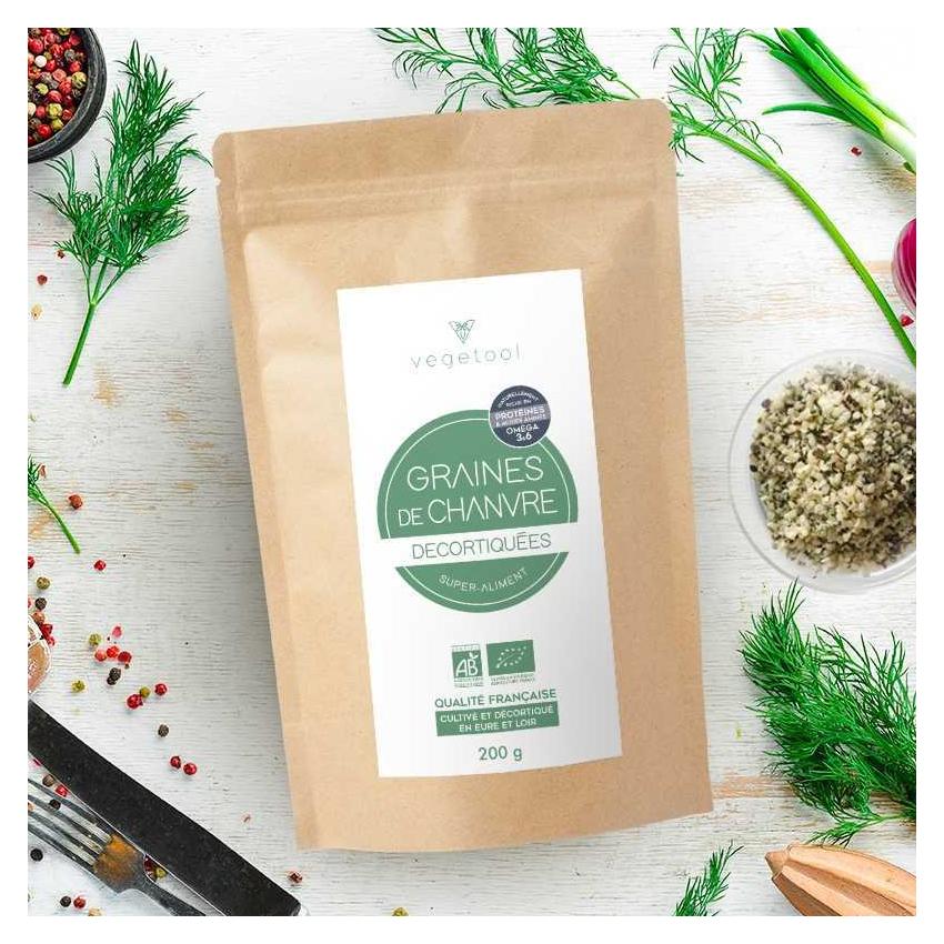 Graines de Chanvre décortiquées biologiques - 200 g