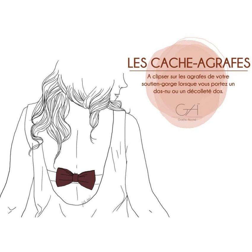 Noeud cache-agrafes à clipser doré