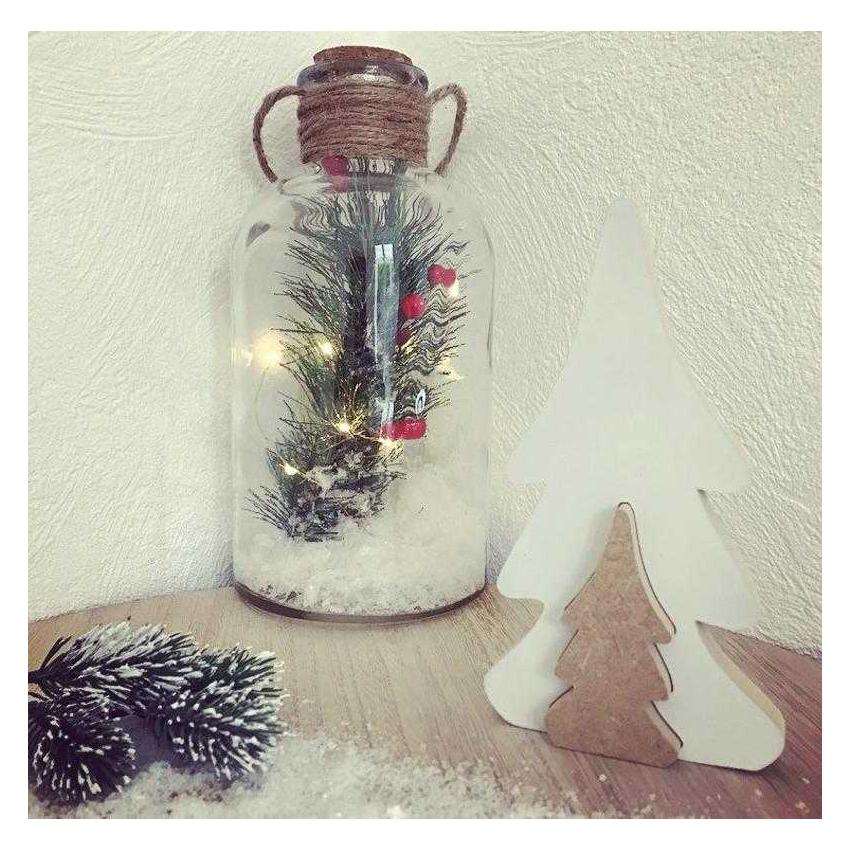 Décoration de Noël en bois à poser - sapin haut sapin