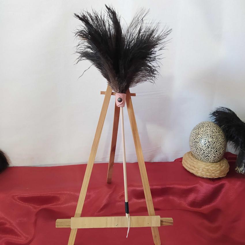 Plumeau en véritable plumes d'autruche collection Saphir