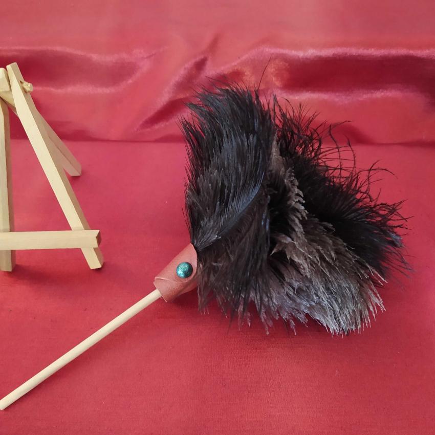 Plumeau en véritable plumes d'autruche collection Topaze