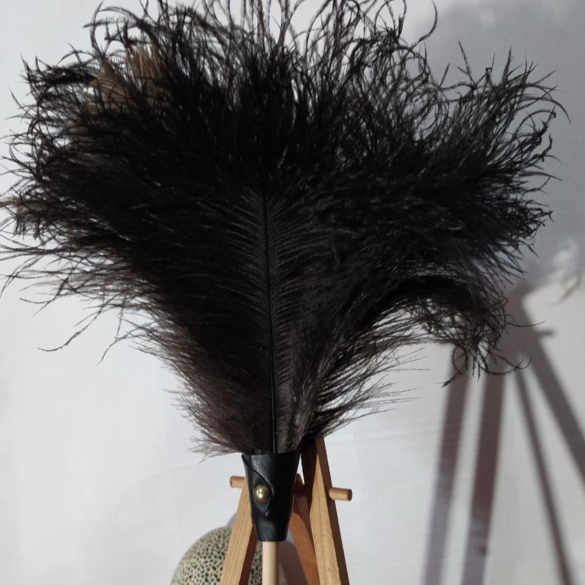 Plumeau en véritable plumes d'autruche collection Cristal